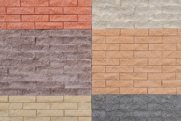 new multi-colored brick wall. texture background
