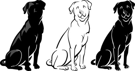 Labrador Dog Art, Bundle Vector