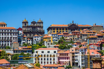 Fototapeta na wymiar View from above on the old town of Porto, Portugal