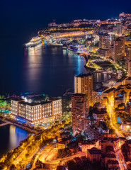 Monaco bay, night view ( モナコ、夜景 )