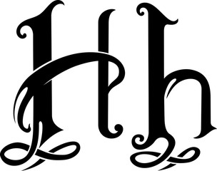 Letter H Monogram
