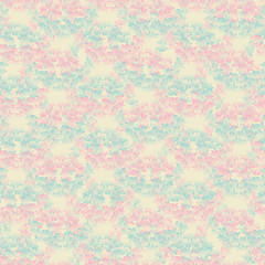 A decorative seamless vector pattern background with pink and blue gradient roses. Surface printdesign. Great for weddings.