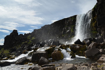 Oxararfoss bei Thingvellir, Island