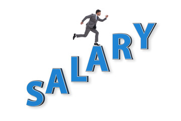 Concept of increasing salary with businessman