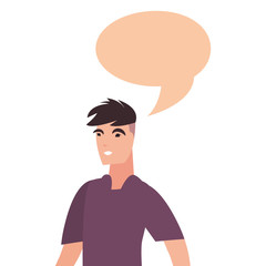 man character male talk bubble