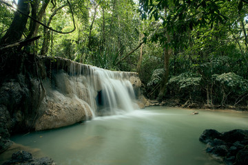 travel tropical forest waterfalls at Thailand