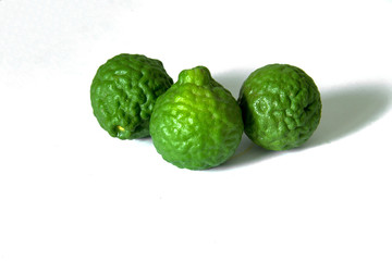 Bergamot on white background