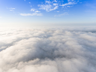 Sunrise above cloudsมSunrise over the clouds, photos from drones