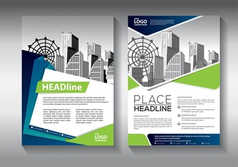 Brochure design, cover modern layout, annual report, poster, flyer in A4 with colorful triangles, geometric shapes for tech, science, market with light background