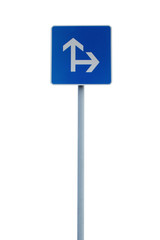 road sign isolated on white background