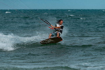 Kitesurfer In Action