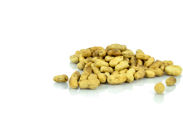 nuts on white background
