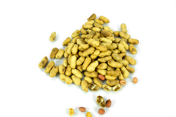 nuts on white background