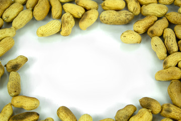 nuts on white background