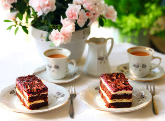 Layered chocolate cake