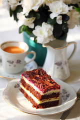 Layered chocolate cake