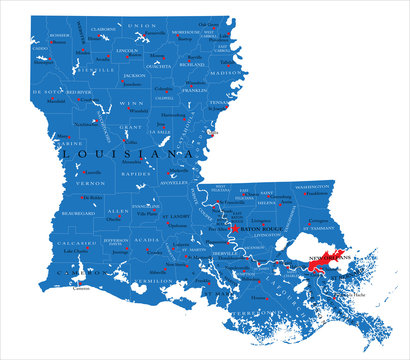 Louisiana State Political Map