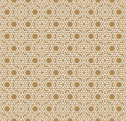 Seamless arabic geometric ornament in brown color.