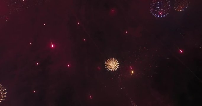 inside fireworkd explosion on celebration