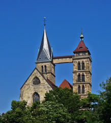 Fototapeta na wymiar Stadtkirche St. Dionys in Esslingen am Neckar