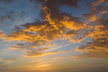 Colorful clouds at sunrise