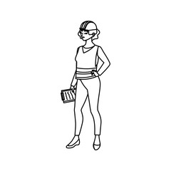 female builder construction avatar character
