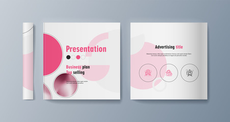 Set of brochures for marketing the promotion goods and services on market