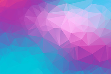 Obraz premium Light soft color pink purple and blue Low poly crystal background. Polygon design pattern. Low poly vector illustration, low polygon background.