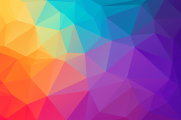Fototapeta premium Light colorful Low poly crystal background. Polygon design pattern. Low poly vector illustration, low polygon background.