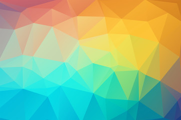 Light colorful Low poly crystal background. Polygon design pattern. Low poly vector illustration, low polygon background.
