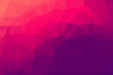 Obraz premium Purple pink red Low poly crystal background. Polygon design pattern. Low poly vector illustration, low polygon background.