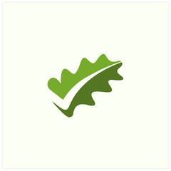 oak checklist logo verified illustration vector icon