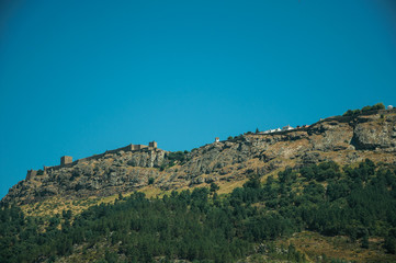 Marvao village on top of tall crag