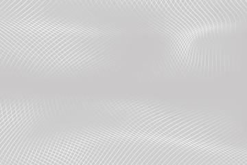 Grey backdrop with dynamic square halftone. Wavy grey square halftone background. Abstract monochrome illustrated graphic design. EPS10