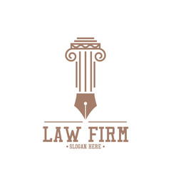 law firm logo on white background. vector illustration