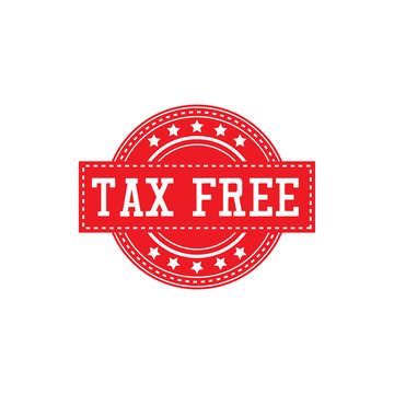 tax free sticker on the background. vector illustration