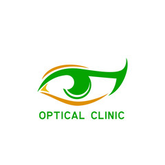 Fototapeta premium eye clinic / ophthalmic clinic / ophthalmology / optometrist logo with text space for your slogan / tagline, vector illustration