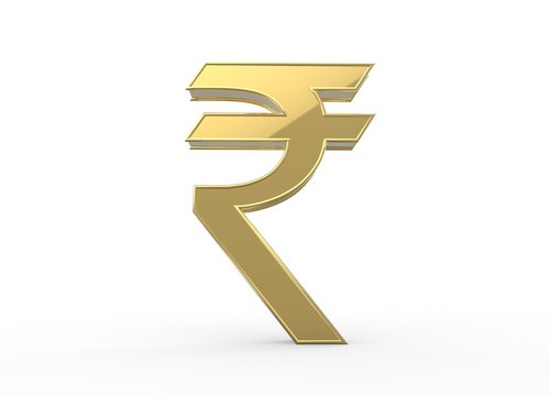 Indian Rupee Symbol Gold Colour