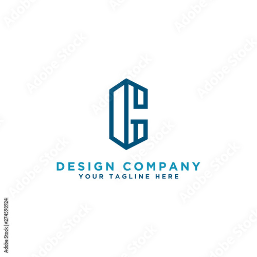 Cool Logo Design The Initials G Vector Stock Image And