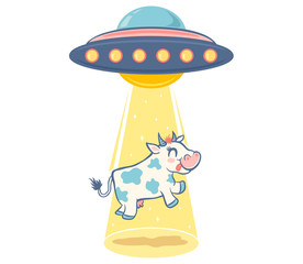 ufo and cow