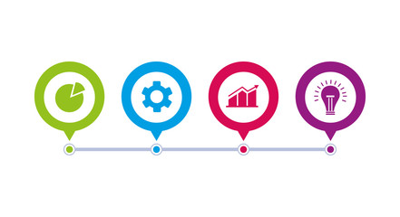 pins location set infographics icons