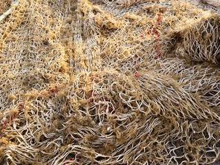 Fischernetze im Hafen Netze