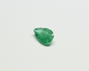 Emerald facet cut gemstone
