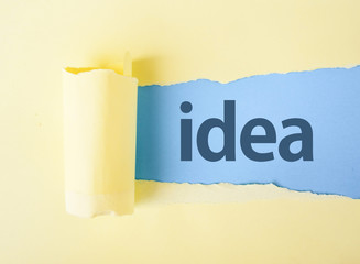 Idea word behind Tear yellow Paper