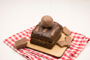 Delicious Chocolate Brownie with arequipe