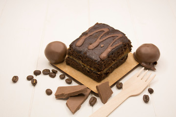 Delicious Chocolate Brownie with arequipe