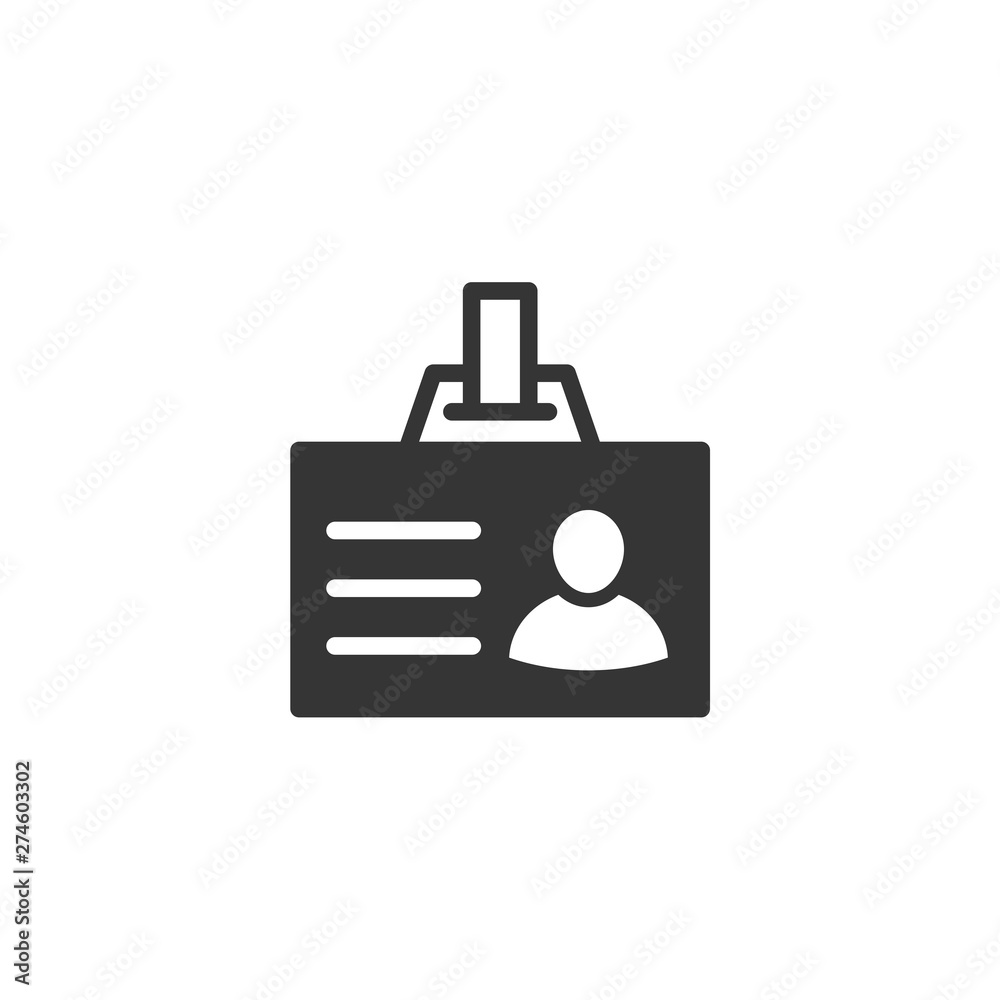 Aufkleber Press card icon template black color editable. Business card symbol Flat vector sign isolated on white background. Simple logo vector illustration for graphic and web design.