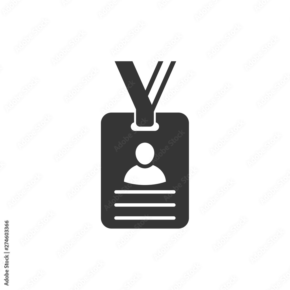 Aufkleber Press card icon template black color editable. Business card symbol Flat vector sign isolated on white background. Simple logo vector illustration for graphic and web design.