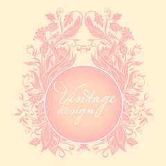 vintage background with frame