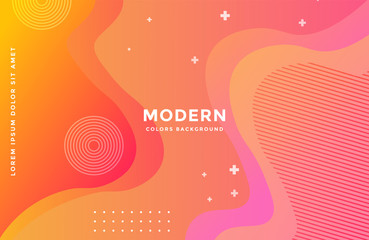 Abstract fluid background with vibrant gradient color. Modern background template. Eps10 vector.